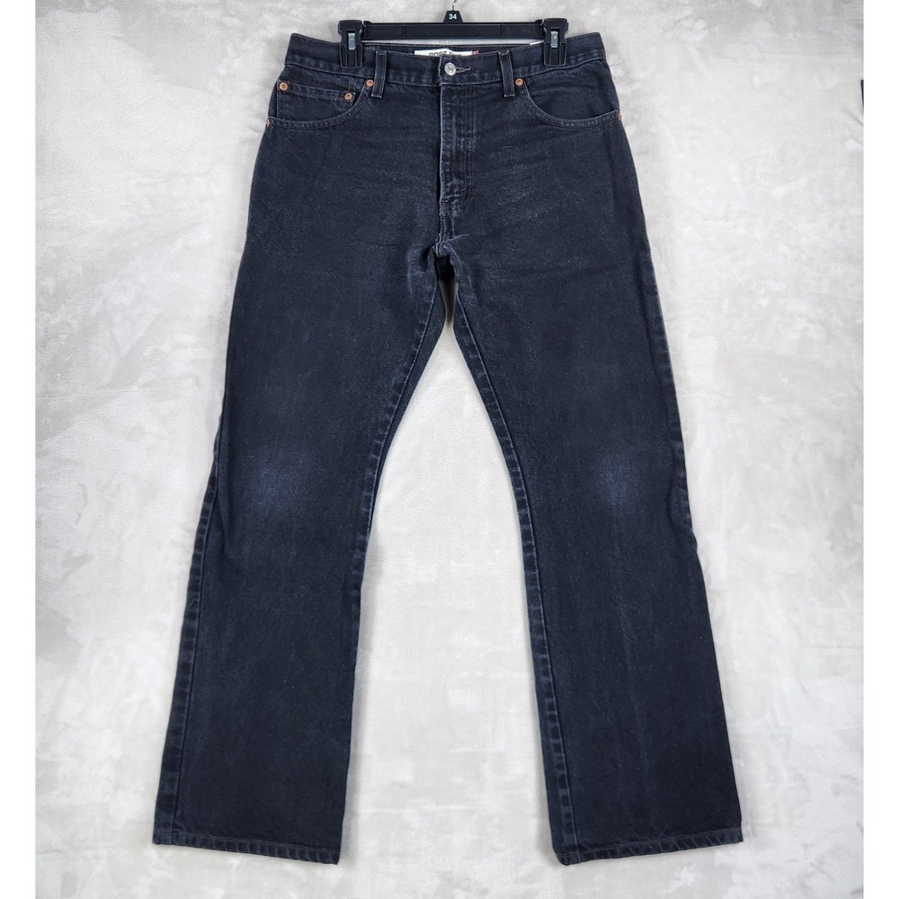 Levis 517 Jeans Mens 33x31 Gray Charcoal Wash Bootcut Slim Fit Denim Pants